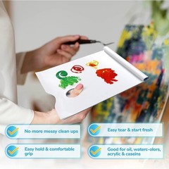 2X Disposable Palette Paper 9×12 Inches | Mess-Free Paper Artist Palette for