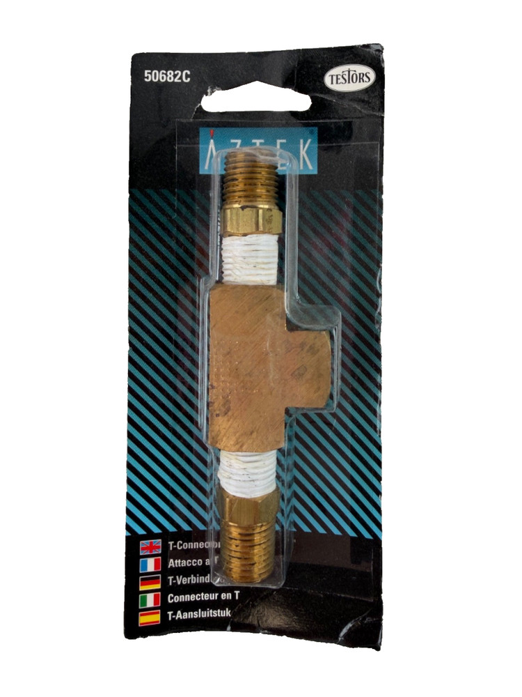 Testors Aztek 50682C Airbrush Brass T-Connector Splitter New in Package