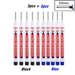 10Pcs/Set Multi-Purpose 20Mm Deep Hole Long Nib Head Marker for Metal Perforatin