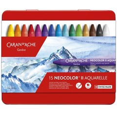 Caran d’Ache Classic Neocolor II 15 Count (Pack of 1), Multi-colour