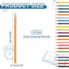 Middle Yellow Color Drawing Pencils for Adult Coloring Books, 10 Pcs