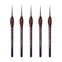 XDT#729 Mini Fine Detail Liner Art Brush 5Pc #00000 Set Nail Model