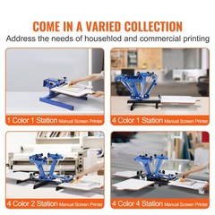 VEVOR Screen Printing Machine, 1 Color 1 Station Silk White