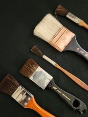 5 Vintage Single Stroke Water Media? Brushes, Excellent Quality and Condition