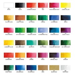 Kuretake GANSAI TAMBI Watercolor Paint Set 36 18.27 Ounce (Pack of 1), SILVER