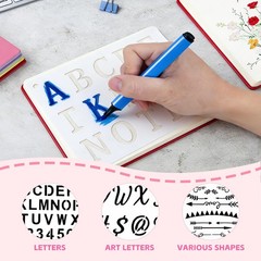 Sitensuo 30 pcs Letter Diaries Painting Symbol Craft Stencils, white