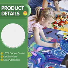 ESRICH Canvases for Painting, 36 Pack Canvas Boards 4×4, 4×4 inches, 36PACK