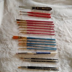 Loew-Cornell Paint Brush Lot 18pc Vintage Germany La Corneille 7350 435 2048
