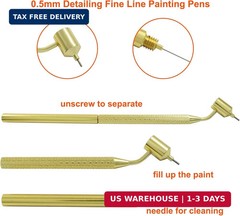 1pc Fine Line Paint Applicator Pen 0.5mm Tips & 100pcs Disposable Micro Applicat