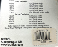 1/2 oz. Bottle Plasticator – Plastic Solvent Applicator – 25-gauge Metal Needle