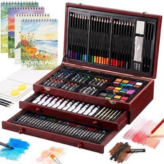 194 Piece Deluxe Art Set, Painting Drawing Art Supplies with 4 Drawing Pads, …