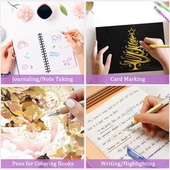 Glitter Gel Pens for Adult Coloring Books, 96 Pack Artist Gel Pens 48 Colors wit