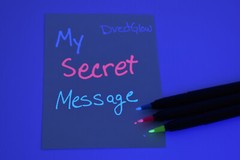 DirectGlow Invisible UV Glow Blacklight Reactive Ink Marker Pen Blue Red Yellow