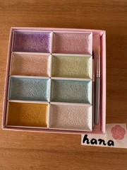 Kissho Gansai Tambi Japanese Watercolor Paint Set 8 Colors Pearl Color