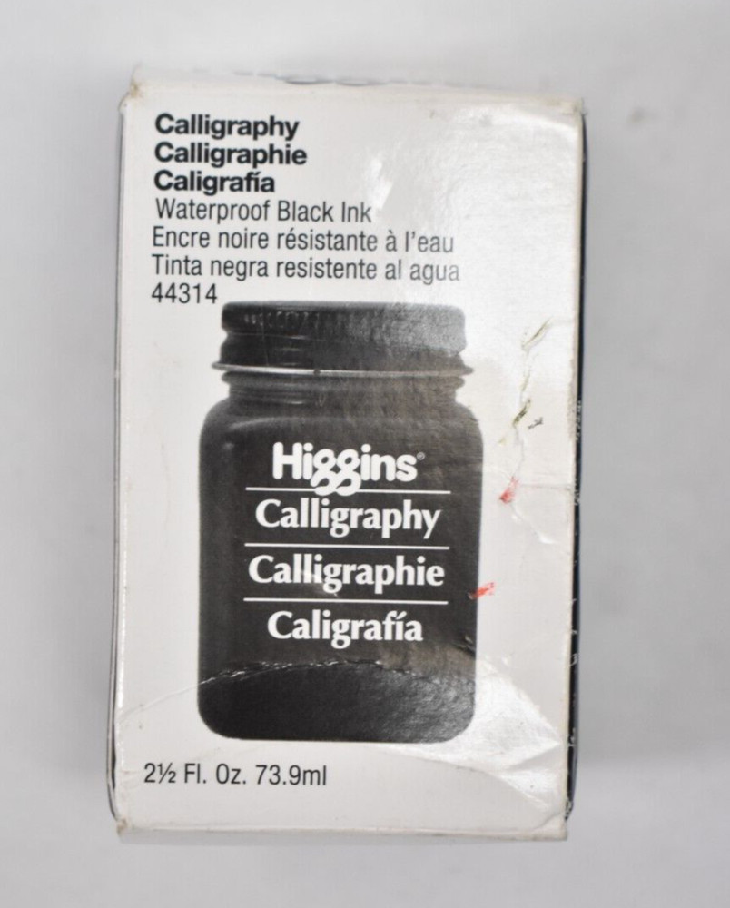 Higgins Black Calligraphy Ink 2.5oz Bottle 44314 A5 Waterproof Genuine OEM