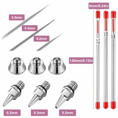 For Airbrushes Spray Gun 0.2/0.3/0.5mm Airbrush Nozzle Needle Replacement Parts