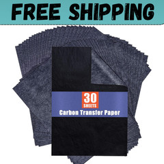 Carbon Paper for Tracing Transfer-Paper Pad, 30 Pcs Black Graphite Copy Paper fo