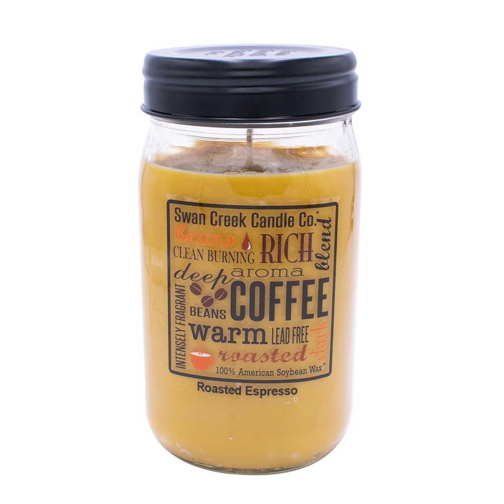 Roasted Espresso 24oz Pantry Jar by Swan Creek Candle 24 oz, Tan