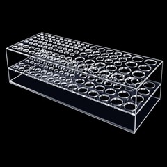 HESHUYU Acrylic Paint Brush Holder 105 Holes Clear Paintbrush Holder Organize…