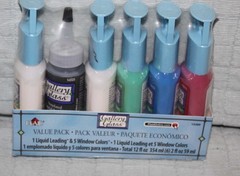 Gallery Glass Window Color Paint Set, Decorator Color Set of 6 Fast Shipping