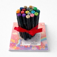 Unicorn Art Gift Set 20 Alcohol Markers Coloring Book Kids New