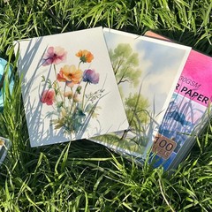 100 PCS 5×7 Inch Watercolor Paper 105LB/230GSM Cold Press Heavyweight