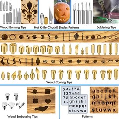 137PCS Wood burning Kit, DIY Creative Tool Set Soldering Woodburning Pen with…