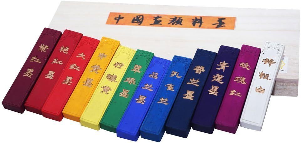 Easyou 12 Colors Pigment Ink Stick Set For Chinese Japanese T