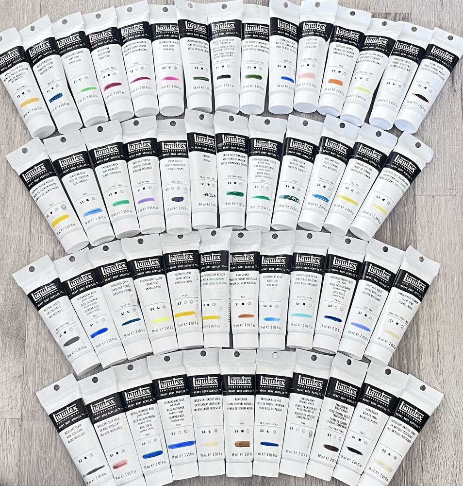 Liquitex Professional Heavy Body Acrylic 50 Tubes 2oz New