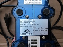 Testors Aztek Beginner Airbrush Mini Air Compressor 50204A Minimum Noise Compact