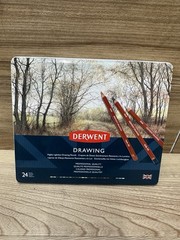 Derwent Colored Drawing Pencils, Metal Tin, 24 Count (0700672)