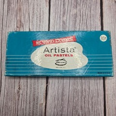 Artista Oil Pastels Binney & Smith Crayola 16 Vivid Colors Vintage Made in USA