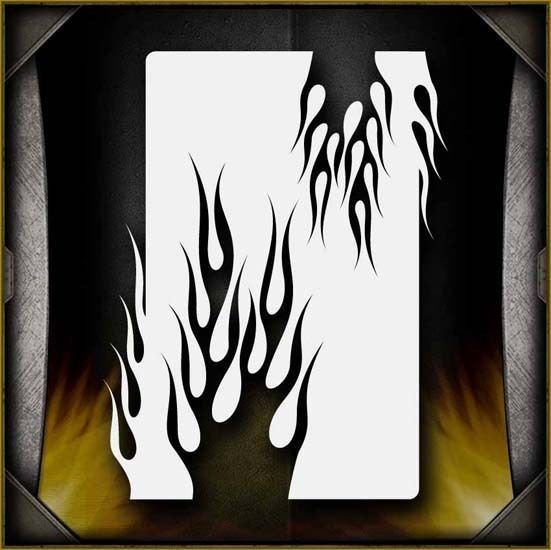 Flames 14 Airbrush Stencil Template Airsick