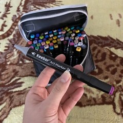Keebor 80 Colors Dual Tip Alcohol Based Art Markers Plus 1 Blender Marker wit…