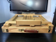 U.S. Art Supply Adjustable Wooden Sketchbox Easel, Desktop Drawer Case E-245
