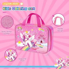 73PCS Unicorn Washable Markers Set with Glitter Pencil Case, Art Supplies and…