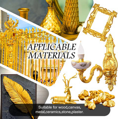 Liquid Gold Leaf Paint Kit – 3.53oz Ultra Shiny Quick Dry Metallic Gilding Pa…