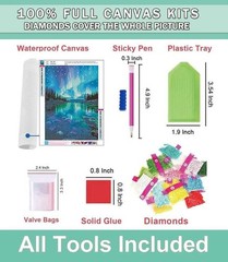 Diamond Art Kits for Adults, 5D DIY Northern Lights Diamond Painting Kits for A