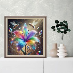 Lily Flower Diamond Art Kits for Adults, Round Full Drill 5D Diamond Painting Ki