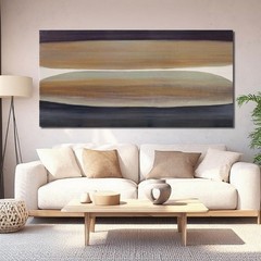 Brown and Black Abstract Wall Art – Large Framed Colorful Canvas Prints fo