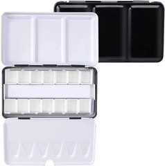 Empty Watercolor Palette With Full/Half Pans Metal Empty Watercolor Tin Palette