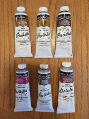 37-Tube Artist Oil Paint Lot Grumbacher Pre-Tested, Winsor & Newton, Mixed Use