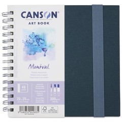 Art Book Watercolor Paper Notebook 7.8×7.8 inches White 24 Sheets Hardcover