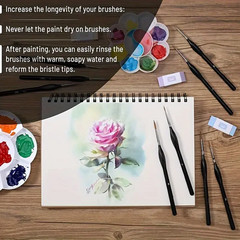 Professional Detail Brush Set – 3/6Pcs Fine Nylon Tip for Acrylic Painting & Min
