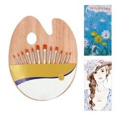 Round/Flat/Fine Tip Brush Paintbrushes Nylon Hair Artist Acrylic Paint Brushes
