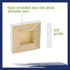 3″ X 3″ Mini Professional Primed Stretched Canvas (1-Pack of 12