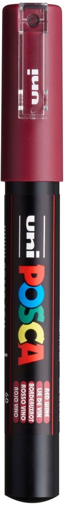 1 PCS Acrylic Paint Marker PC1M Extra Fine Tip Red Wine PX167825000 Craft