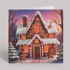 CraftBuddyUS CCK-32XM159: Festive Gingerbread Crystal Art Card Kit 18x18cm