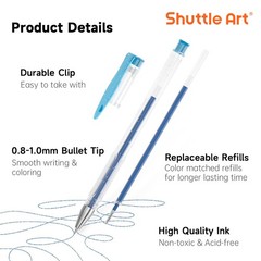 Shuttle Art 360 Pack Gel Pens Set, 180 Colors 1 Count (Pack of 360), 360