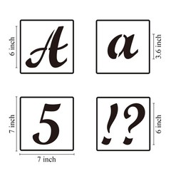 6 Inch Alphabet Letter Stencils for Painting – 70 Pack Letters and Numbers St…